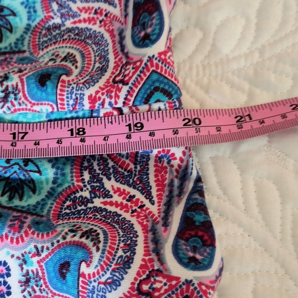 Talbots Sleeveless Dress Woman's Size 1X Multicolor Paisley Stretch Knit - Picture 8 of 14